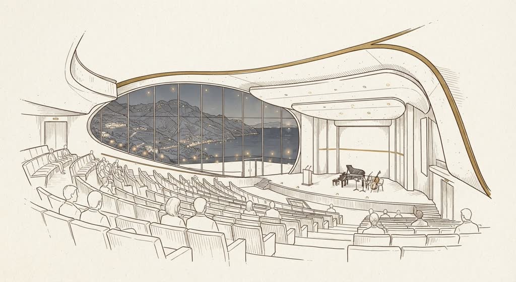 Auditorium Oscar Niemeyer illustration