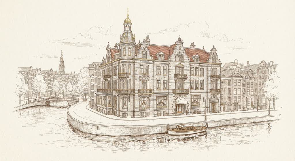 Hotel De L'Europe Amsterdam illustration