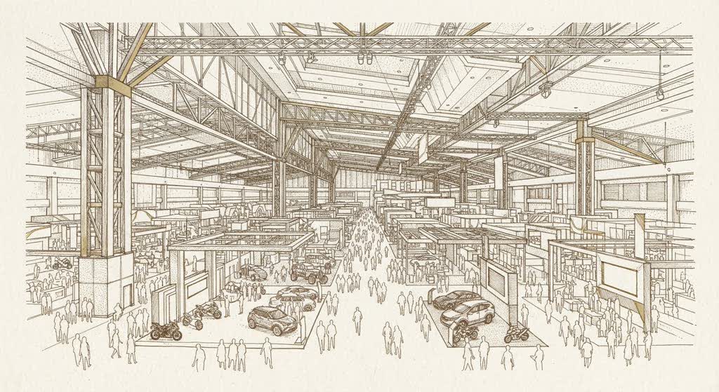 BITEC (Bangkok International Trade & Exhibition Centre) illustration