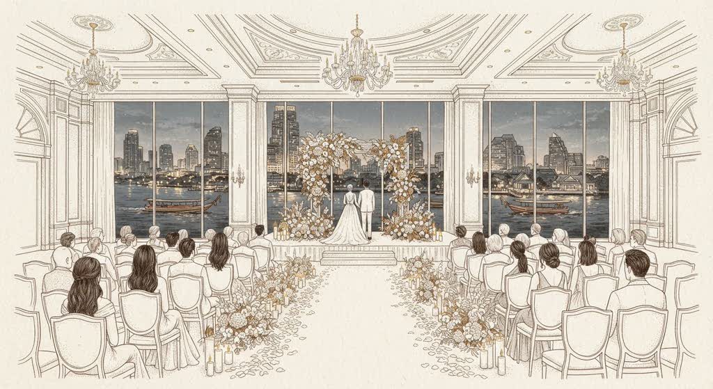 The Peninsula Bangkok Ballroom illustration