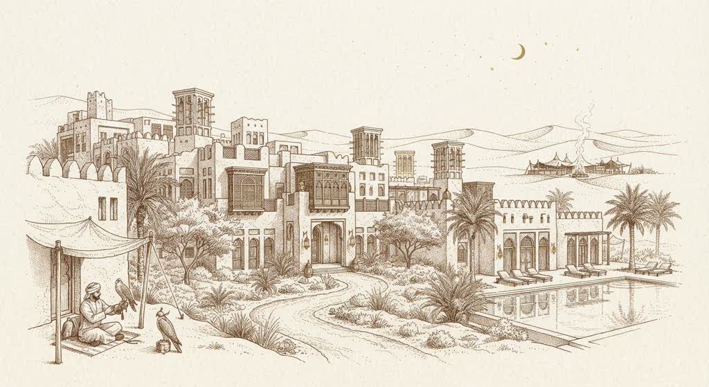 Bab Al Shams Desert Resort illustration