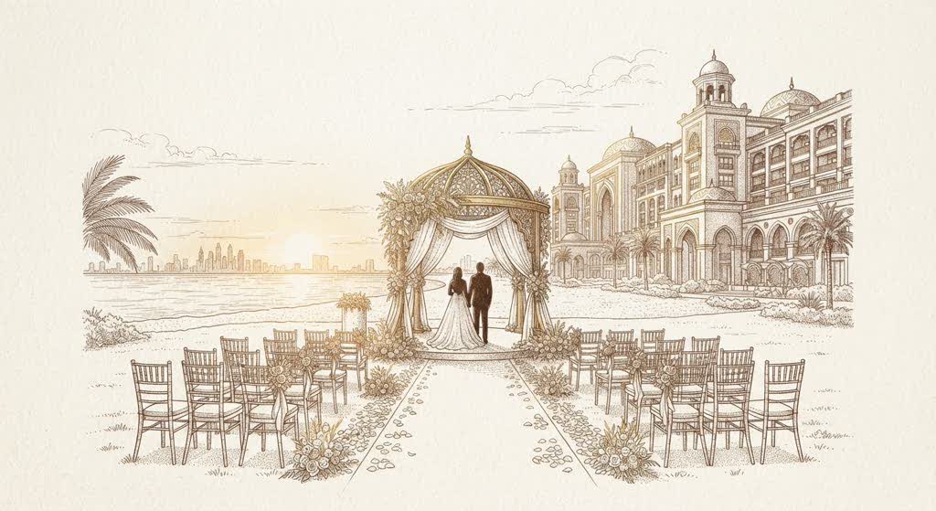 Jumeirah Zabeel Saray Weddings illustration
