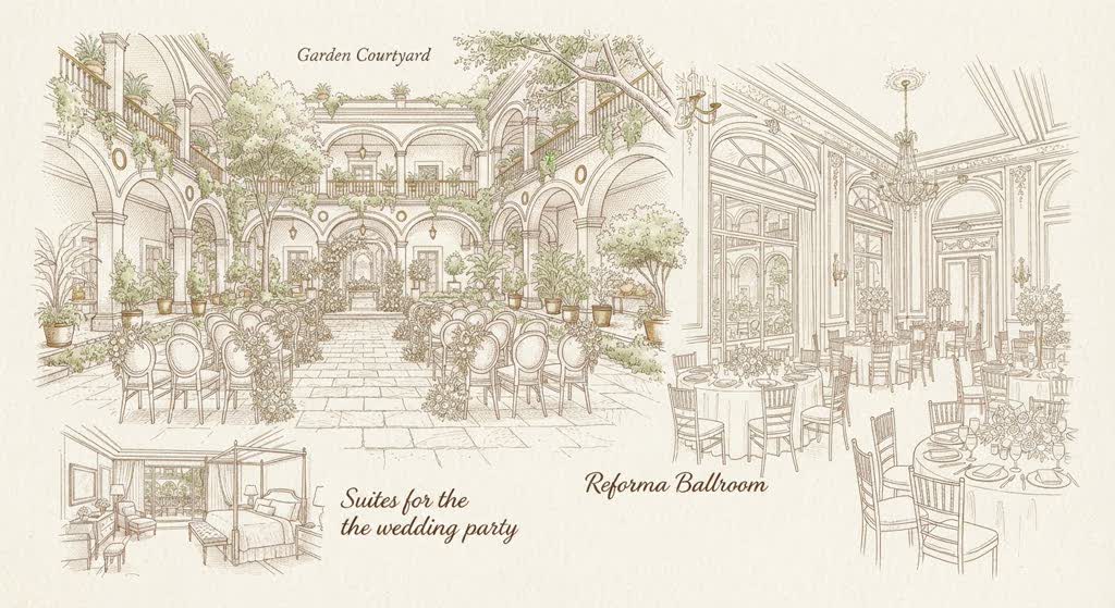Four Seasons Courtyard & Ballroom illustration