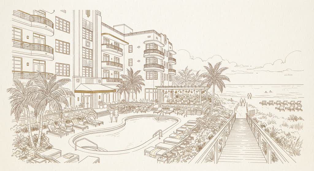 Kimpton Surfcomber Hotel illustration
