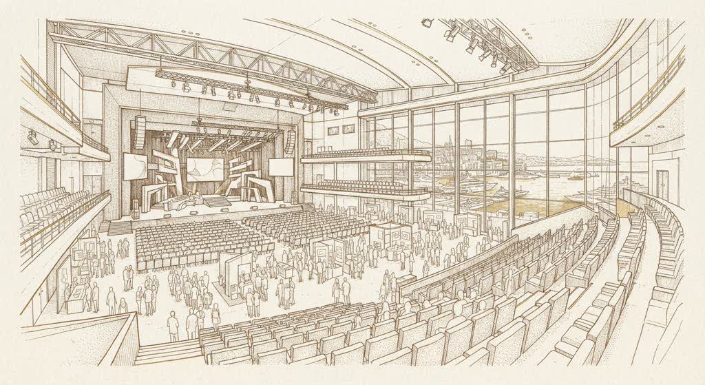 Grimaldi Forum Monaco illustration