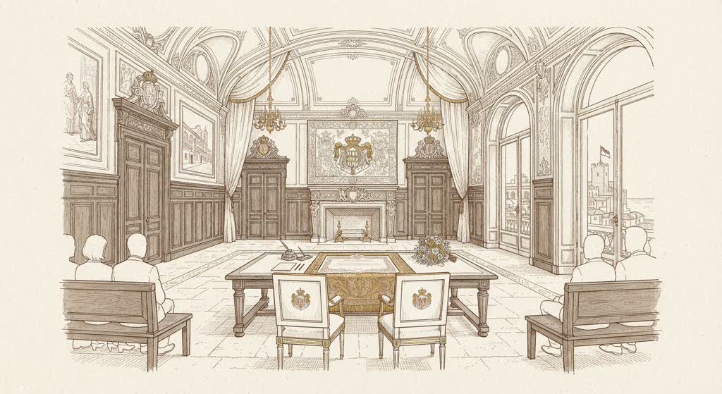Mairie de Monaco (Monaco City Hall) illustration