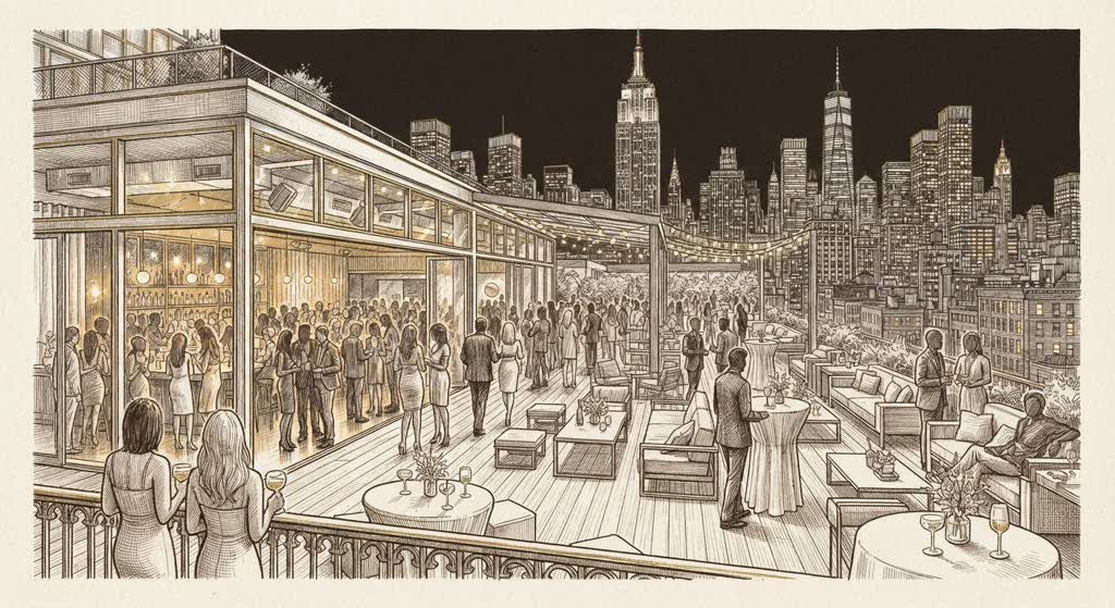 PUBLIC Hotel Rooftop Buyout illustration