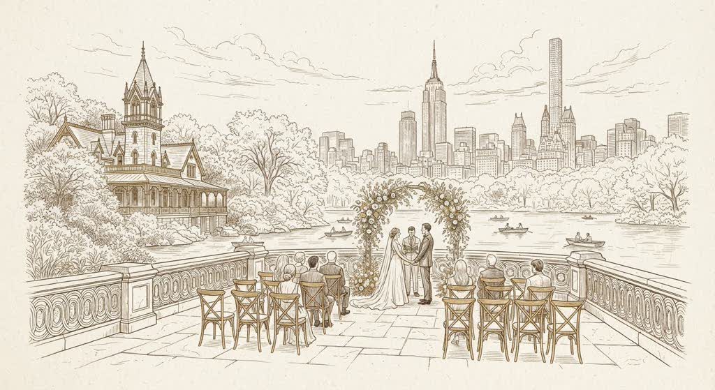 The Central Park Boathouse illustration
