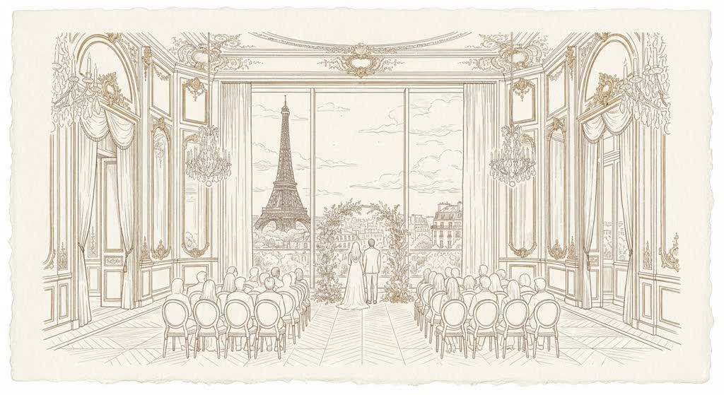 Shangri-La Paris Eiffel Salons illustration