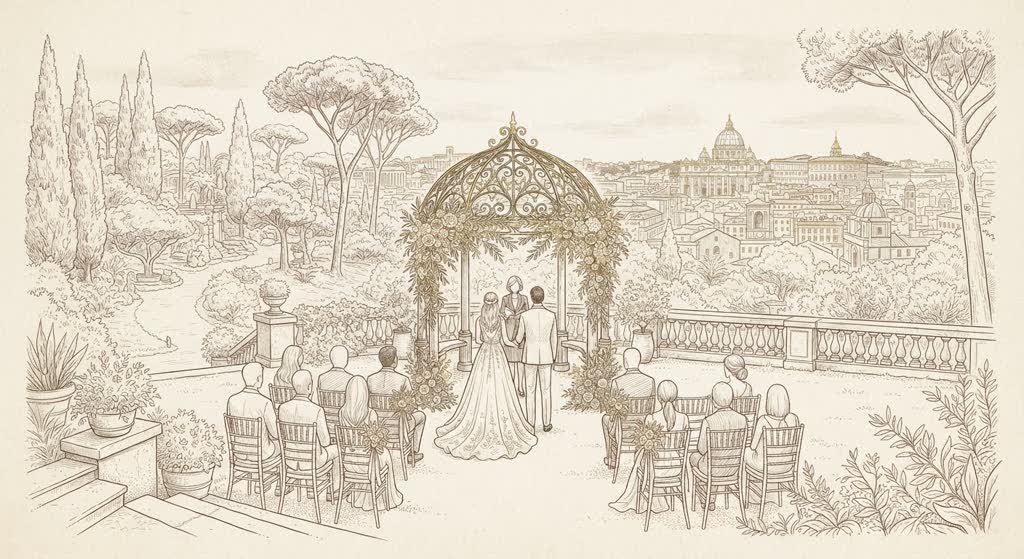 Cavalieri Waldorf Astoria Gardens illustration