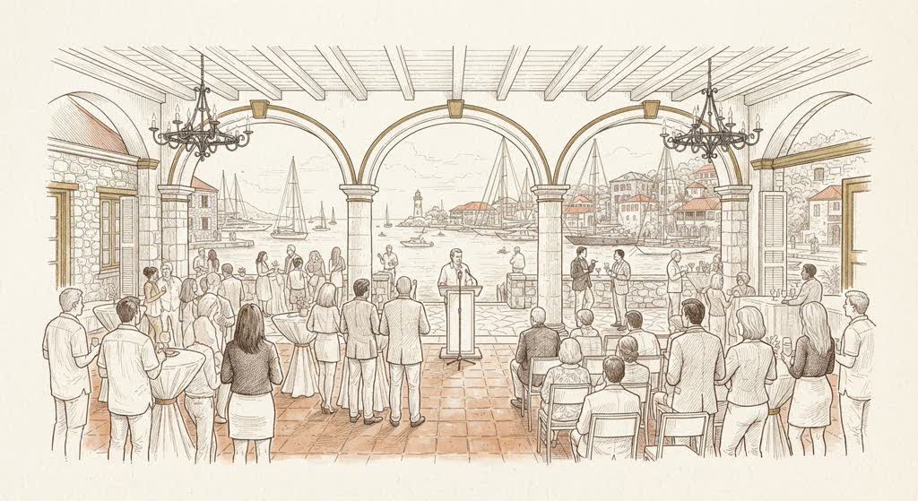 Salle de la Capitainerie, Gustavia illustration