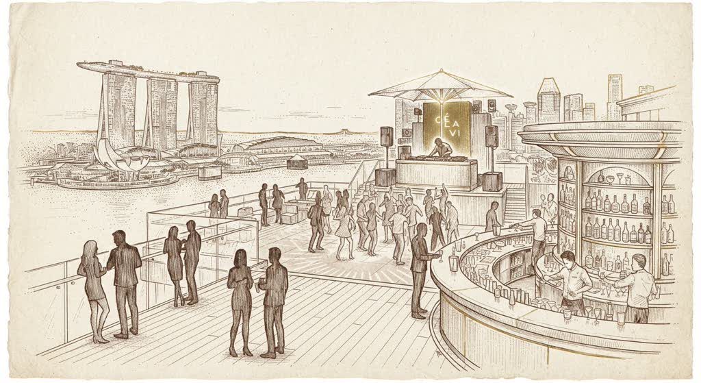 CÉ LA VI Singapore illustration