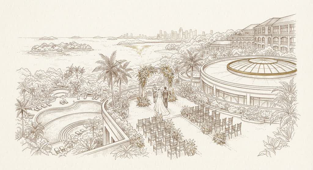 Capella Singapore Weddings illustration