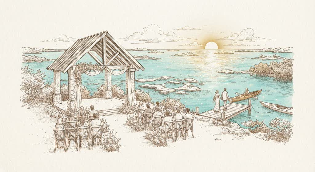 Chalk Sound National Park illustration