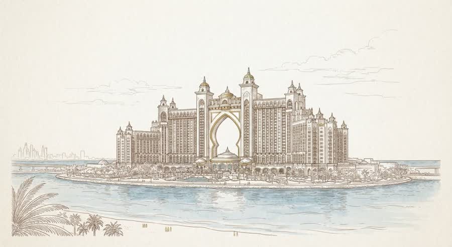 Atlantis The Palm illustration