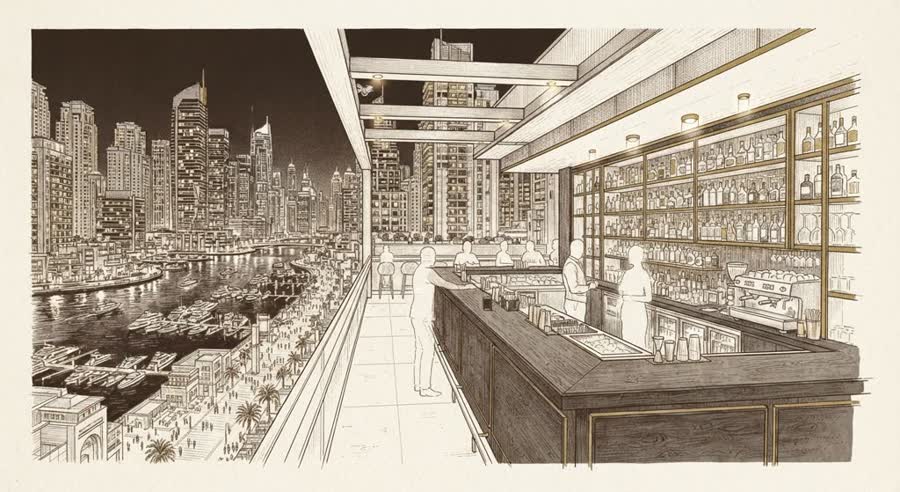 Blu Bar illustration