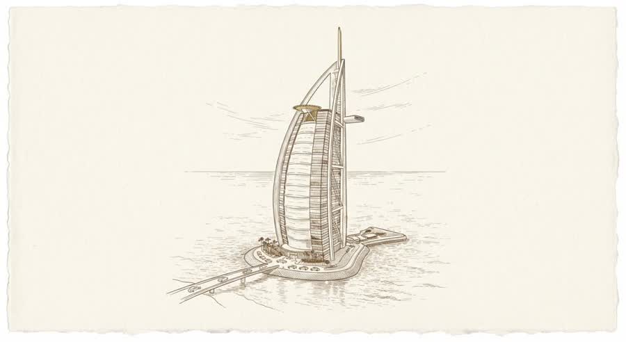 Burj Al Arab Jumeirah illustration