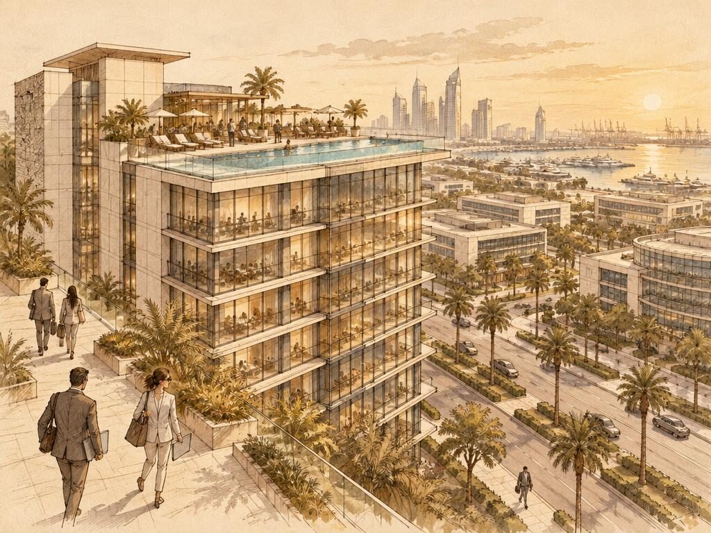 Media One Hotel illustration