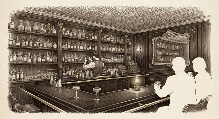 Bourbon & Branch illustration
